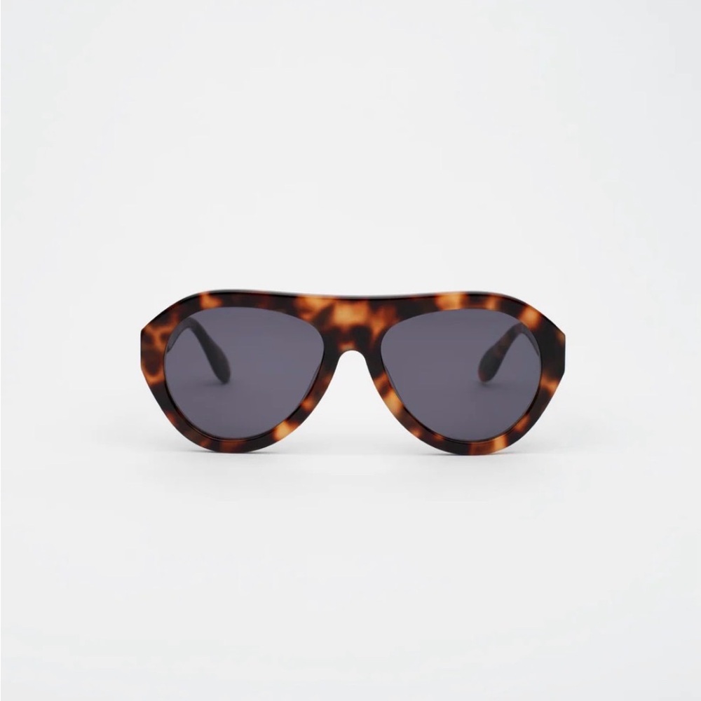 NEW EDERA AVENA  FLAME HAVANA ACETATE SUNGLASSES IN Turquoise